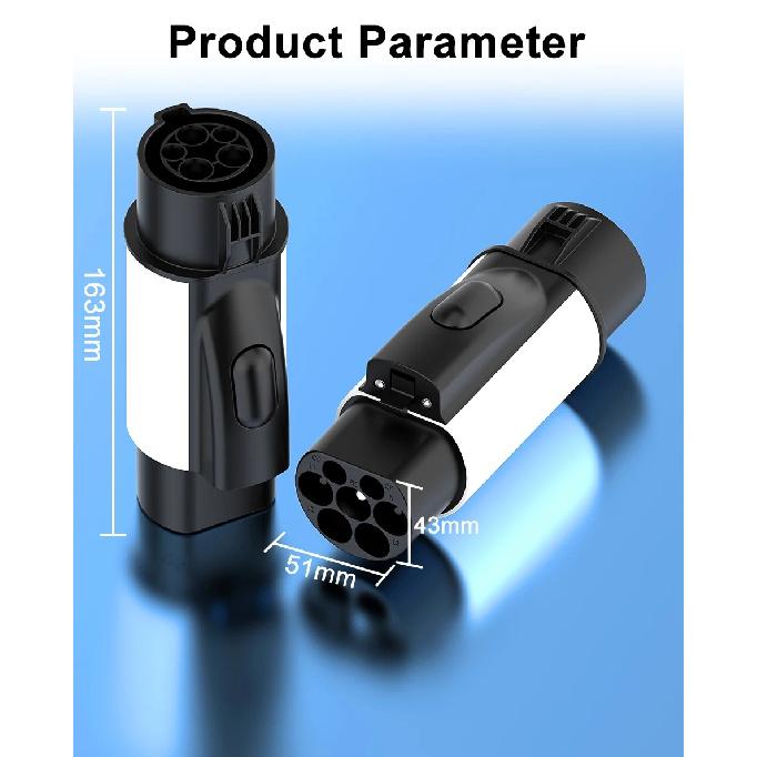 Type 1 to GBT EV Adapter 32A SAE J1772 to GB/T China Standard EV Charging Converter for BYD Seal Dolphin 7.2kW AC Connector