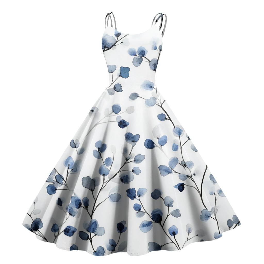 Женское сексуальное платье с открытыми плечами в стиле панк-винтаж с цветочным принтом