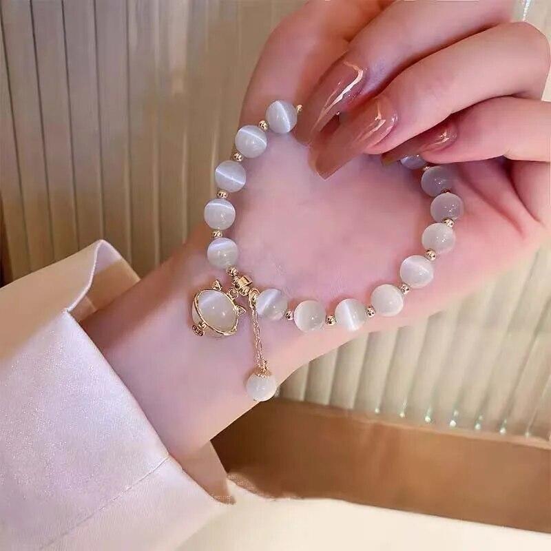 Fashion Women Elegant Lucky Cat Pendant Adjustable Bracelets Friendship Jewelry Gifts