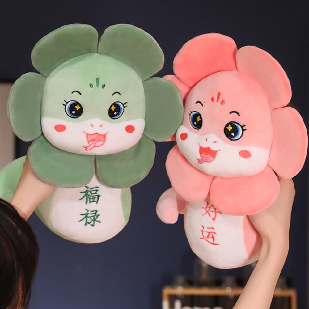 Мягкая кукла-талисман 2025 года Змеи, мягкая плюшевая змея, кукла, новогодние подарки