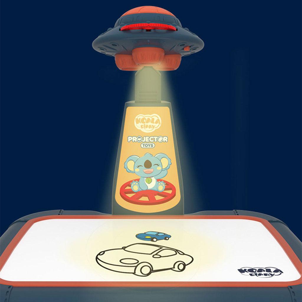 LED Projector Art Drawing Kids Painting Board Desk for Toddlers Boys
