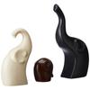 Home Décor Elephant Family Matte Finish Ceramic Fantasy Figures(Set of 3 Piece,Multicolor)