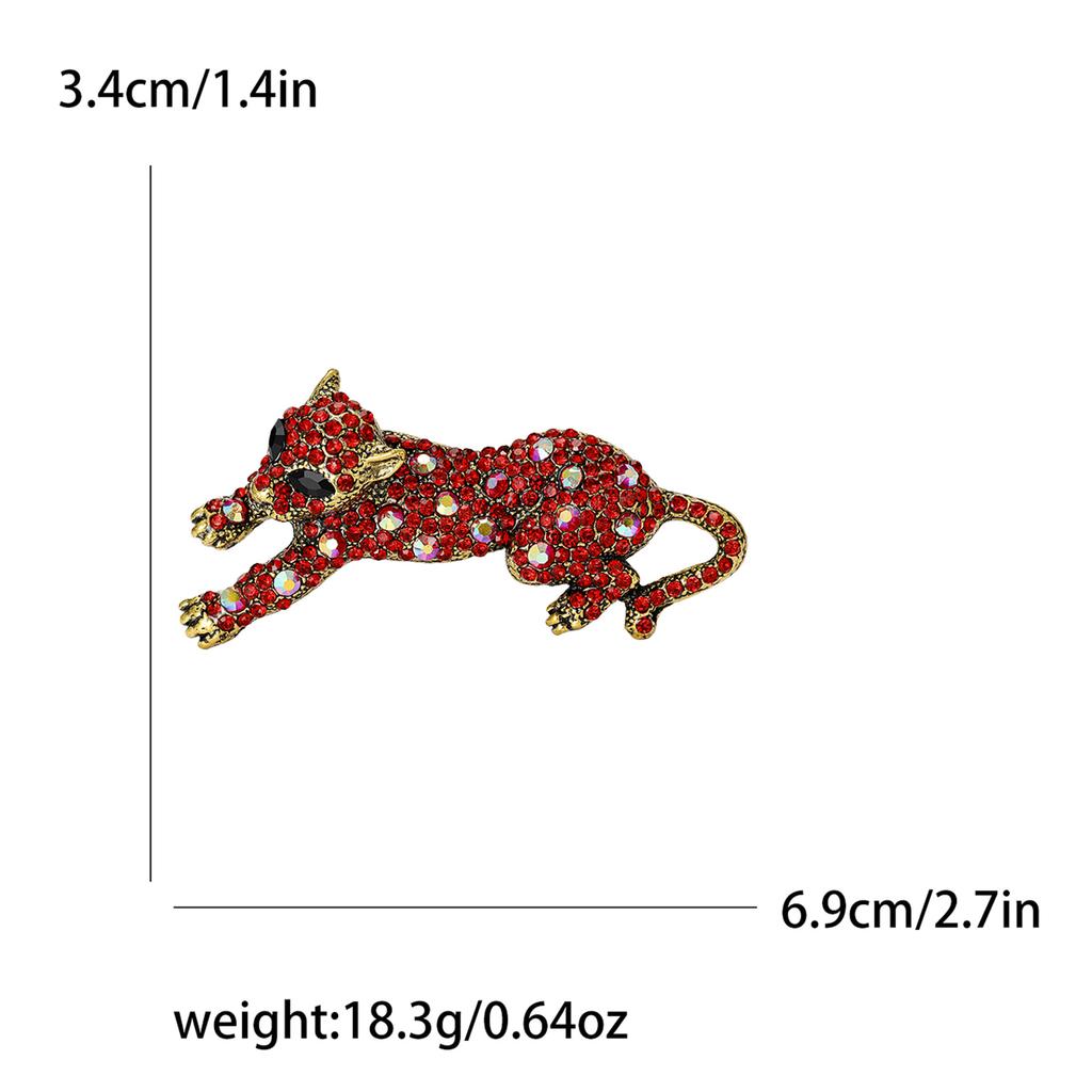 Высококачественная брошь ручной работы в виде гепарда со стразами, модная бижутерия, булавка для воротника, аксессуары