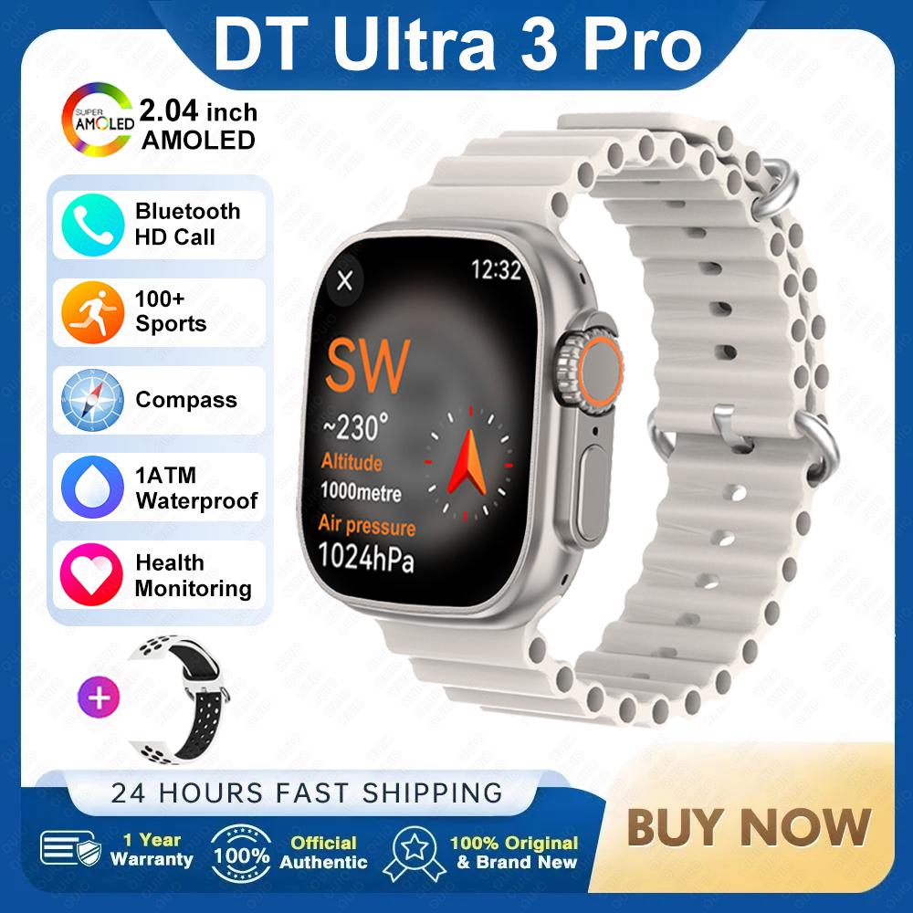 2025Новые DT Ultra 3 Pro Google map NFC Смарт-часы 32G Память Музыка Видео NFC Bluetooth Звонок Водонепроницаемые Смарт-часы