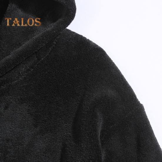 Зимняя мужская толстовка с капюшоном с декором в виде мультяшных ушей, двусторонний бархат с большим передним карманом, свободный длинный рукав, термотоп с эластичными манжетами, повседневная, на каждый день