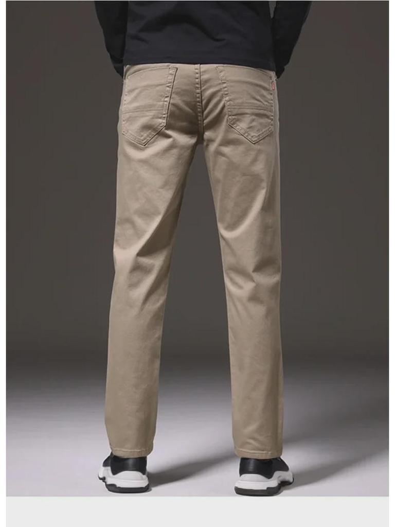 2023 Весна и Осень Мужские Эластичные Повседневные Прямые Брюки - Средний Возраст