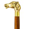 Premium Wood Walking Cane Stick Beautiful Horse Head Silver, Gold, Antique Head 91.44 Cm