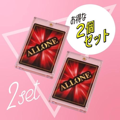 Allone Magnetic Card Loader, Pastel Red, UV 35PT, Set of 2, 7.3 x 1.4 x 11 cm, Acrylic, Protects Against Scratches and Dirt, Ideal for Collectibles, U