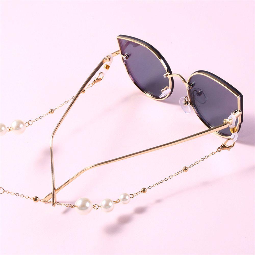 for Glasses Pearls Sunglasses Holder Eyeglass Chains Leaves Glasses Chains Reading Glasses Lanyard