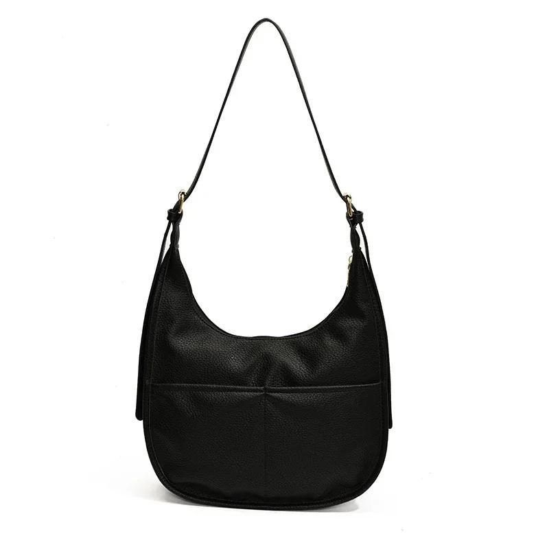 Высококачественная фактурная сумка для женщин большой вместимости, новая осенне-зимняя ретро-сумка через плечо, повседневная водоизмещающая сумка