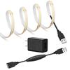 LEKE COB Flexible LED Strip Light 320 6000K White Includes USB Charger and Power Cord USB Power PSE Compatible with 5V USB 120cm 45cm Deformable and