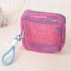 Small Capacity Key Bags Transparent Cosmetic Bag Square Mesh Storage Pouch Mini Zipper Coin Purse Mini Wash Bag Stationery Case