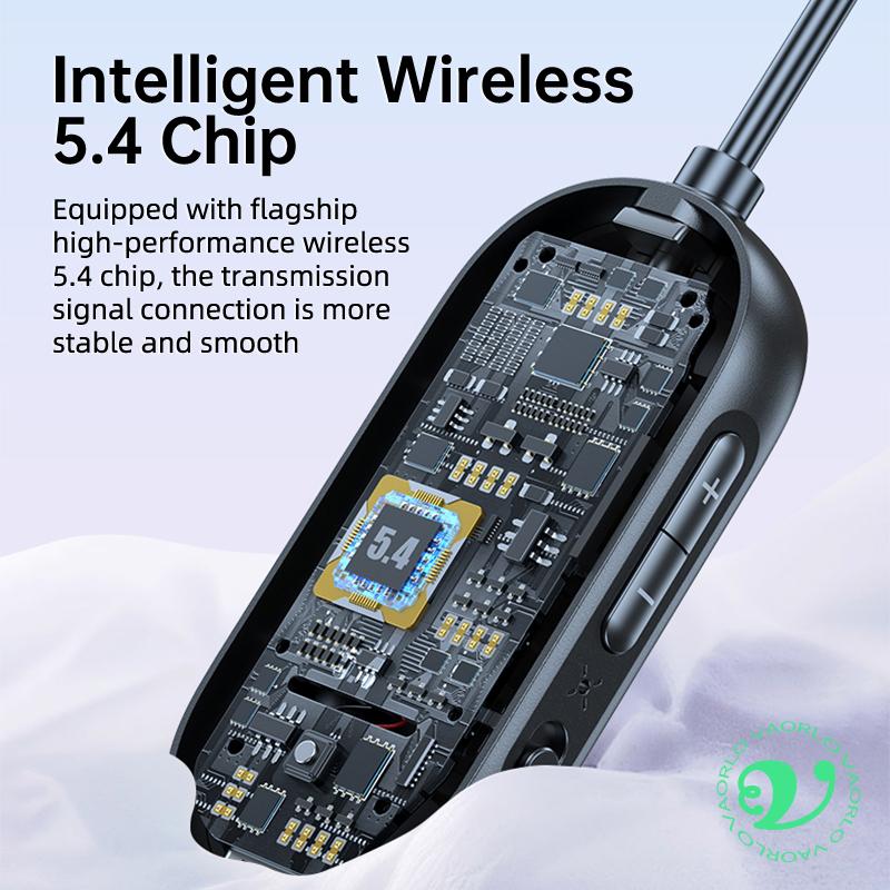 Обновленный цветной светодиодный дисплей Bluetooth 5.4 передатчик-приемник 3,5 мм AUX HIFI стерео аудио беспроводной адаптер с микрофоном для ТВ ПК автомобиля