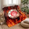 Fulham Football Print Flannel Blanket, Soft Warm Lightweight Throw Blanket for Sofa Bed Camping