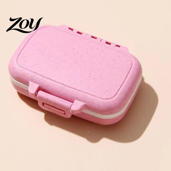 Portable Pill Organizer Three-compartment Organizer, Moisture-proof Buckle Seal Case, Weekly Holder for Travel Compact Plastic Container Morning Lunch