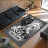 Fox Theme Crystal Velvet Floor Rug Personalized Custom Name Text Warm Carpet Home Decoration
