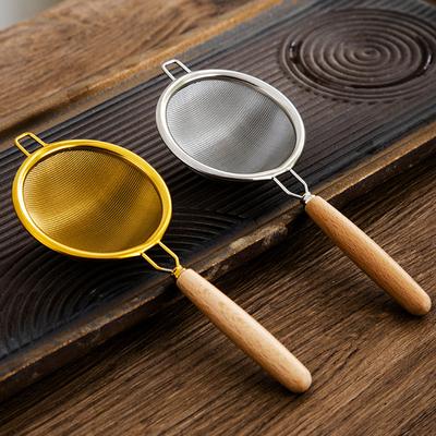 Деревянная ручка многоразовое сито для чая из нержавеющей стали мелкое сито для защиты от протечек заварочный фильтр для чайных листьев кофейные фильтры аксессуары для чайника