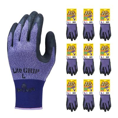 Showaglove Перчатки для легких работ 341 Light Grip Размер 10 пар Нет. Фиолетовый, L,