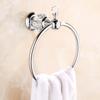 Luxury Crystal Towel Holder Chrome Towel Ring Round Wall Mounted Towel Rack Bar Holder Classic Bathroom Accessories