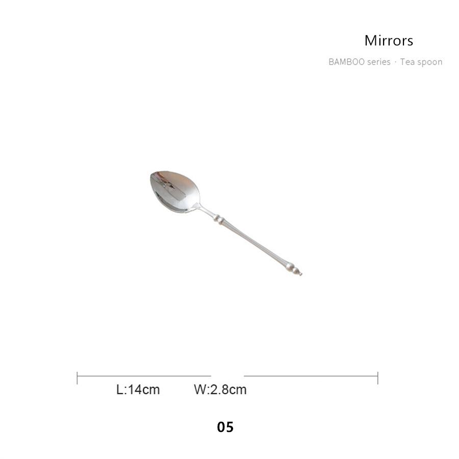 Набор столовых приборов в западном стиле из нержавеющей стали 304 Bamboo Idea Design, японский ретро-стиль, нож для стейка, вилка и ложка, палочки для еды