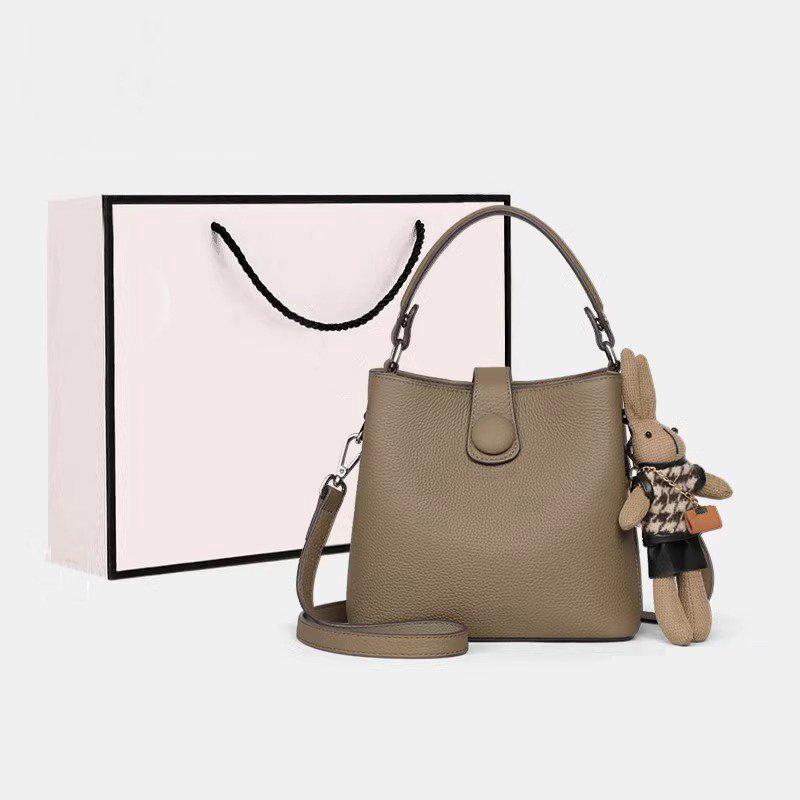 Стильная, простая и высококлассная портативная сумка-ведро через плечо на одно плечо для женщин, модная и универсальная, повседневная и вместительная