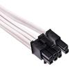 Câble PCIe - CORSAIR - Premium Individually Sleeved - 2 connecteurs - Type 4 - Blanc