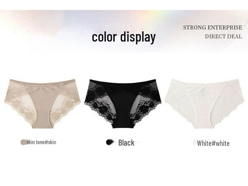Sexy French Lace Panties: Breathable, Comfortable, Pure Cotton Crotch, Low-Waist Hip-Lifting Design