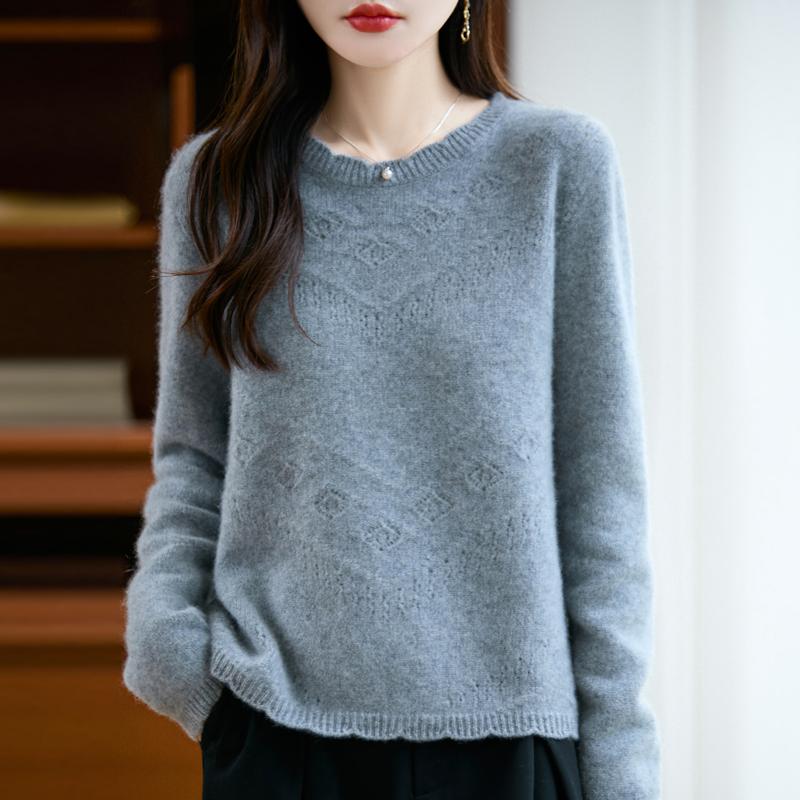 Женский кашемировый свитер Qinghe кашемир 30% кашемир 70% шерсть осенне-зимний пуловер теплый и модный
