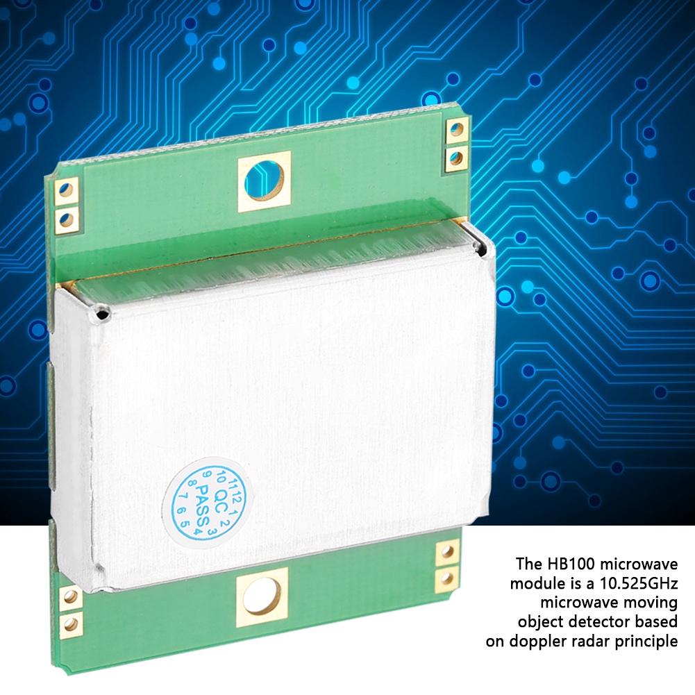 Модуль микроволнового радара HB100, датчик движения, 10,525 ГГц, доплеровский детектор