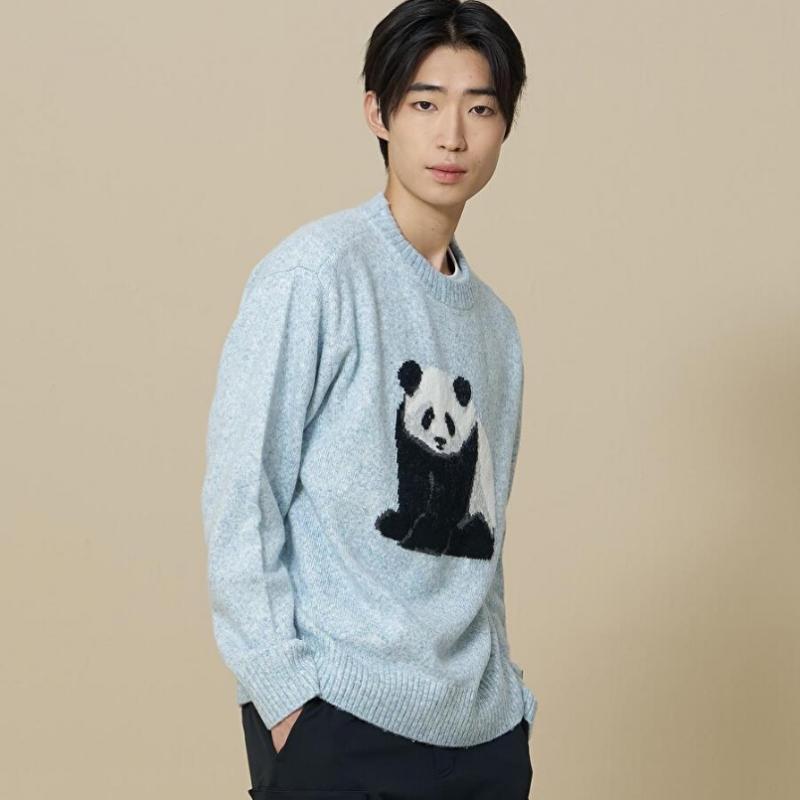 Panda Soft Sweater Light Mint Jahao Wear