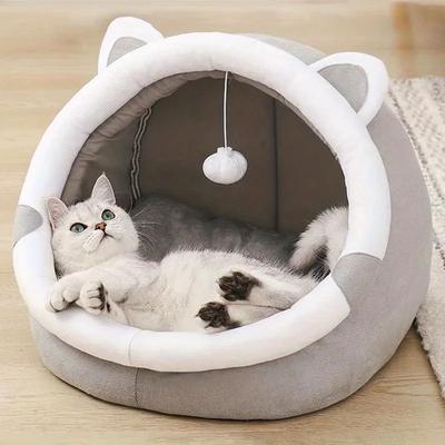Супер кровать для кошек, теплый домик для домашних животных, подушка для котенка, пещера, кошачий домик, теплая спальная корзина для собак, палатка, коврик для маленькой собаки, принадлежности, кровать для кошек