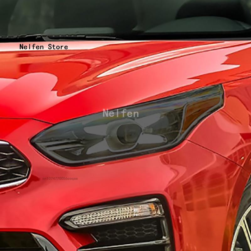 Для KIA Forte - Аксессуары Черная защитная пленка для тонировки фар автомобиля Прозрачная наклейка из ТПУ