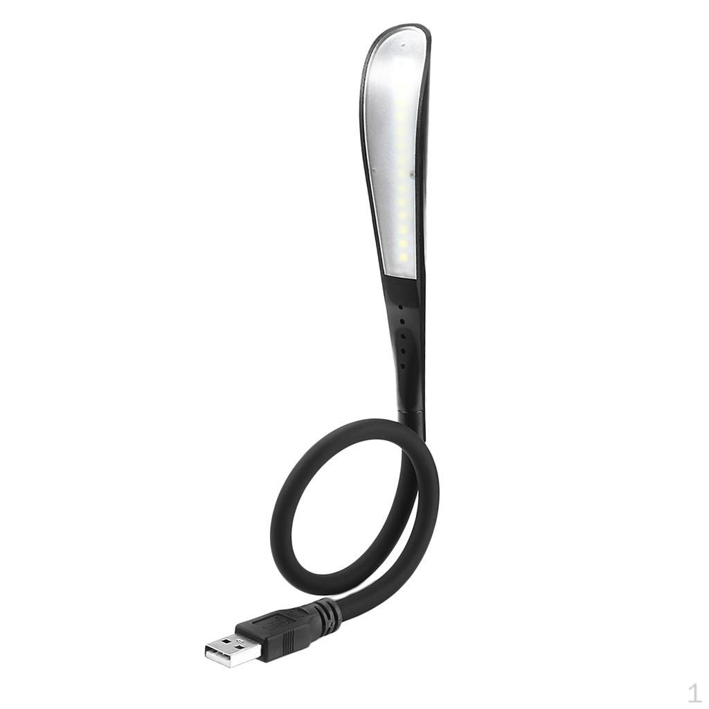 Настольная USB-лампа, Сенсорная лампа для чтения, Регулируемый угол, 3 режима освещения (черный)