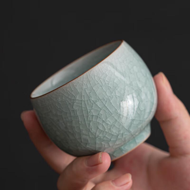 Ru Kiln Ice Flower Glaze Tea Cup Set