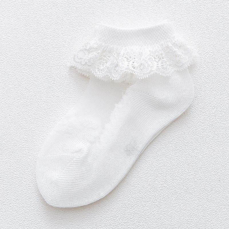0 To 6 Yrs Cotton Eyelet Flower Socks Toddler Baby Child Girls Ruffle Lace Ankle Cotton Dress Socks Princess Summer