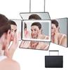 5 Way Mirror for Self Hair Cutting 360 Degree Vanity Mirror for Braiding Hairdressing Mirror with LED Light