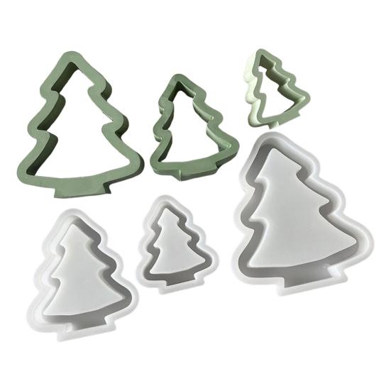 1/3 шт. Силиконовая форма для рождественской елки, сделай сам, ручная работа, полая форма для рождественского украшения, форма для поделок, форма для литья гипса, цемента, эпоксидной смолы