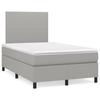 3141601 vidaXL Divan Bed with Mattress Light Grey 120x200cm Fabric