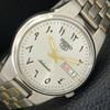 GENUINE VINTAGE SEIKO 5 AUTOMATIC JAPAN 7S26A MENS SILVER DIAL WATCH A702462-5 R124-a702462