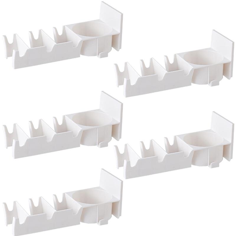 Настенный держатель для бадминтонных ракеток, самоклеящийся, 3 слота, вешалка для теннисных ракеток со стойкой для хранения мячей, полка для подвешивания теннисных ракеток без сверления для дома, общежития