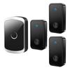 Wireless Self-Powered Doorbell with Remote Chime and Elderly Button, Three-in-One Design for Long-Distance Use