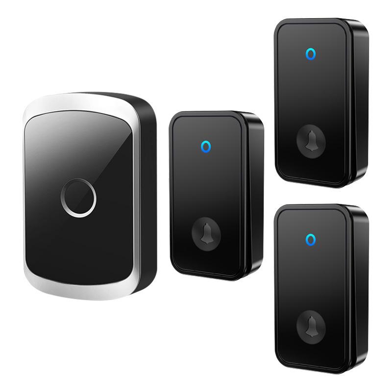 Wireless Self-Powered Doorbell with Remote Chime and Elderly Button, Three-in-One Design for Long-Distance Use