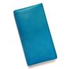 AGILITY Affa Long Wallet Small Small Compact Genuine Leather Bifold Long Wallet Simple Thin Extra Small "Liquid" (Turquoise)