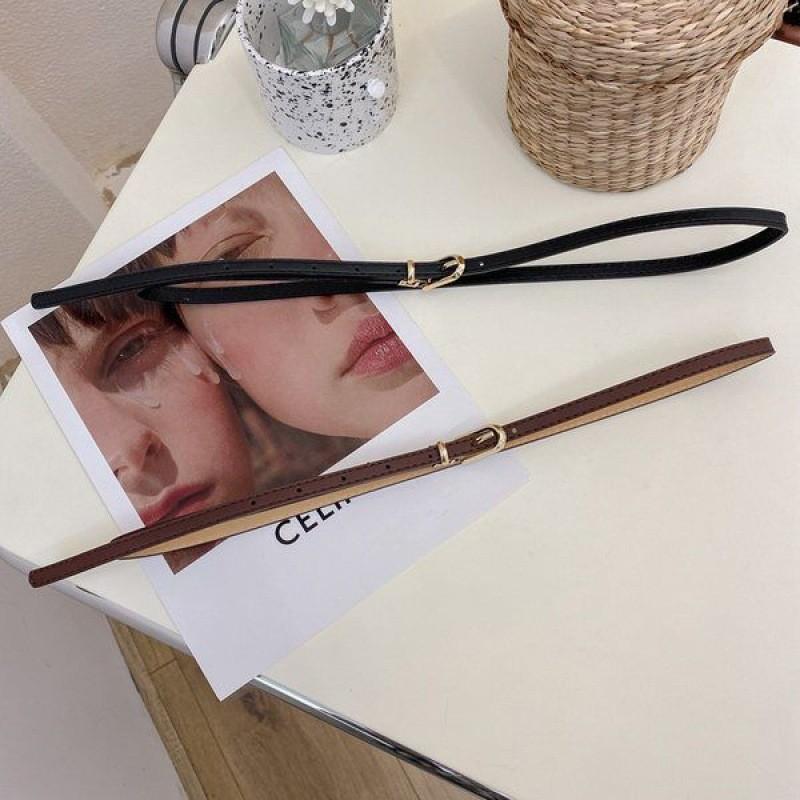 Chic Black Pu Buckle Belt For Women Perfect For Jeans Skirts And Fashionable Outfits