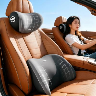 Подголовник автомобиля из пеноматериала с эффектом памяти для снятия усталости поясничного отдела в сочетании с эргономичной подушкой для шеи с эффектом памяти и поясничной поддержкой