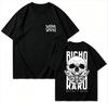2026 Dark Gothic Skull Moth Print Tshirt Kids Adults Oversized Frontback Graphic Loosefit Short Sleeve Hiphop Street Tee