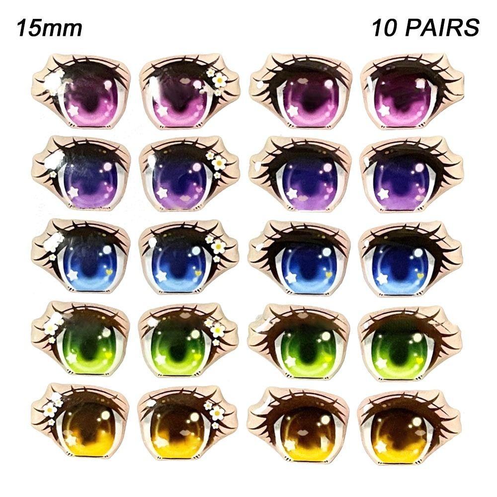 Глазные чипсы Бумага Мультяшные глаза Наклейки Переводные картинки Лицо Орган Пастер Новая Аниме Фигурка Кукла