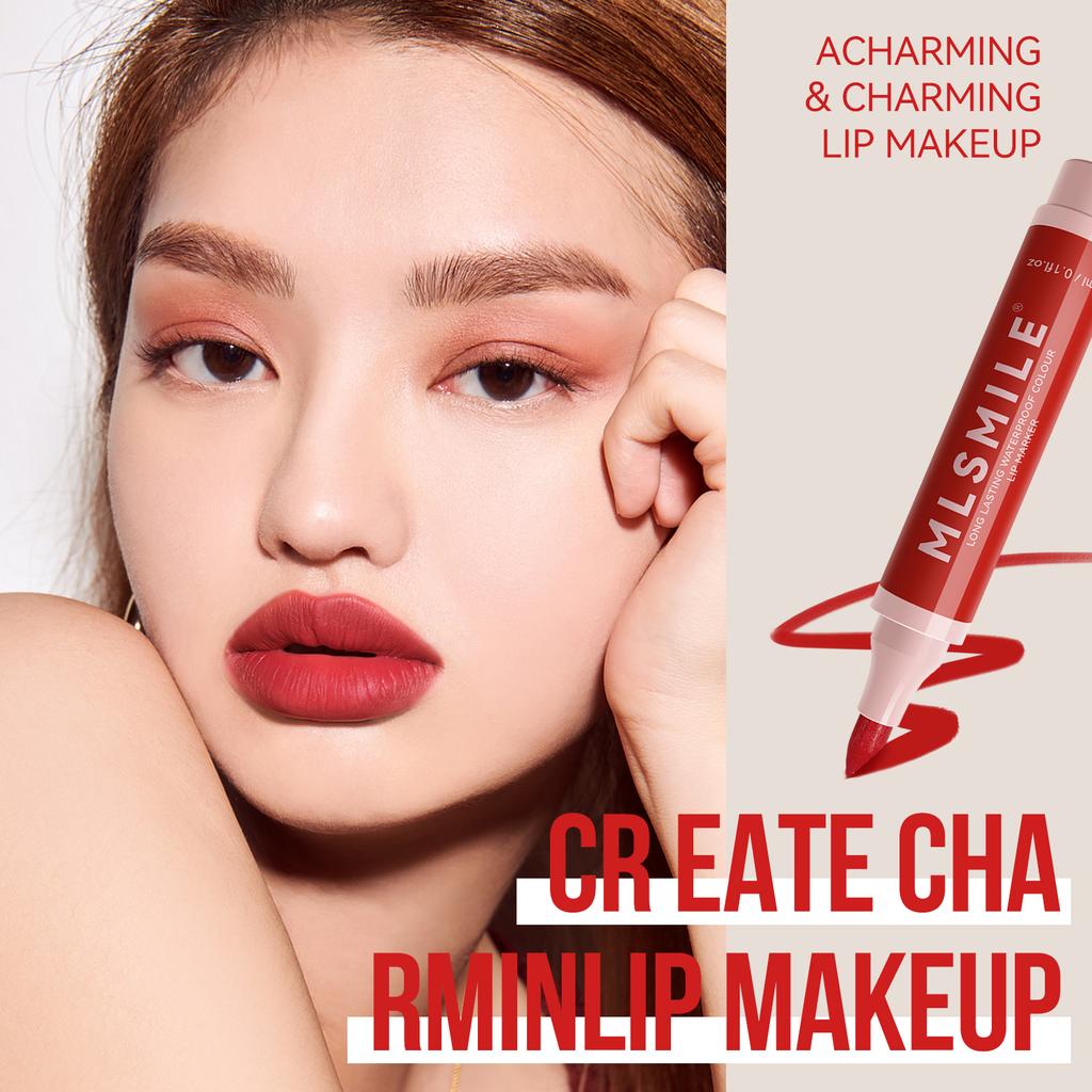 Lipstick Pencil Waterproof Sexy Red Nude Purple Matte Tint Lipstick Lasting Lip Liner Pen Longlasting Makeup Cosmetic