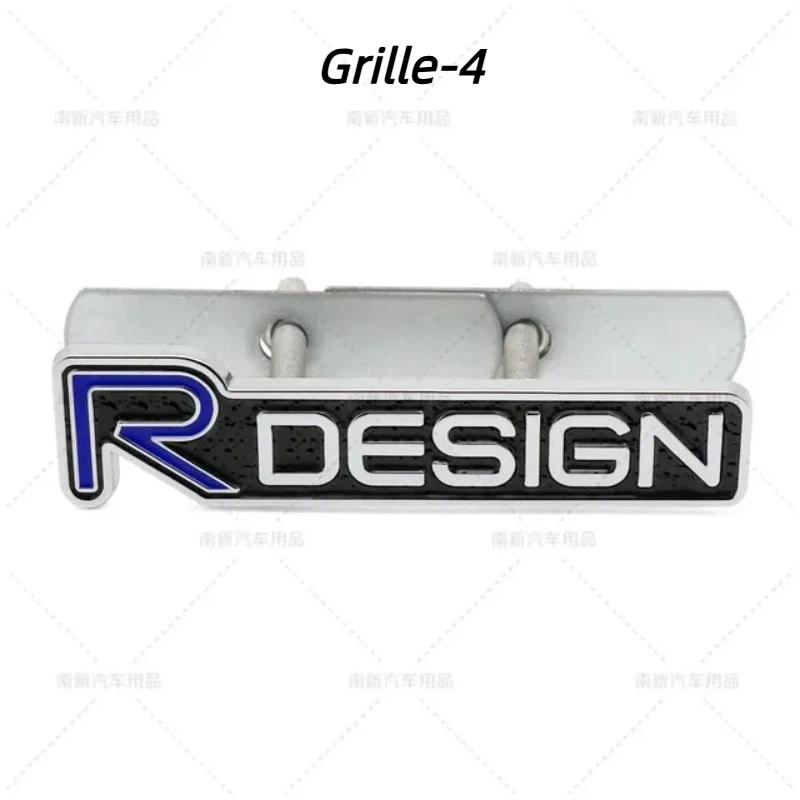 3D Metal Rdesign R Design Front Grill Car Badge Sticker Emblem Decal Decoration For XC40 XC60 XC90 V90 S90 S60 V60 V40 C70