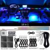 18 In 1 LED Symphony Ambient Lights Car Interior Full Color Streamer RGB 64 Colors Neon Acrylic Strip Decoration Atmosphere Lamp